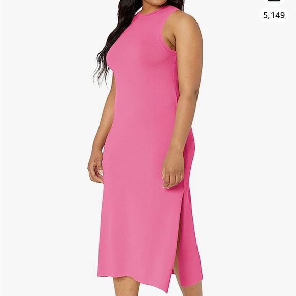 Gabriela High-Neck A-Line Side Slit Maxi Sweater Dress - Picture 3 of 3